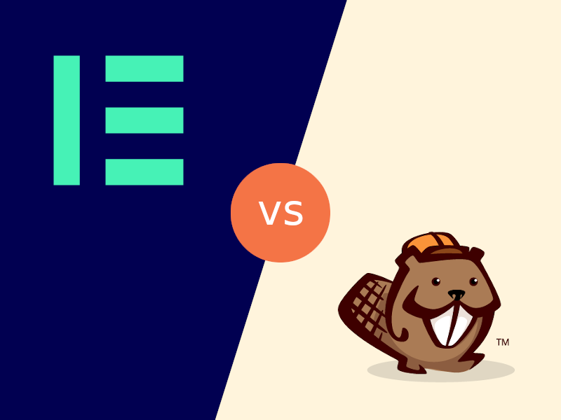 Elementor vs Beaver Builder logos