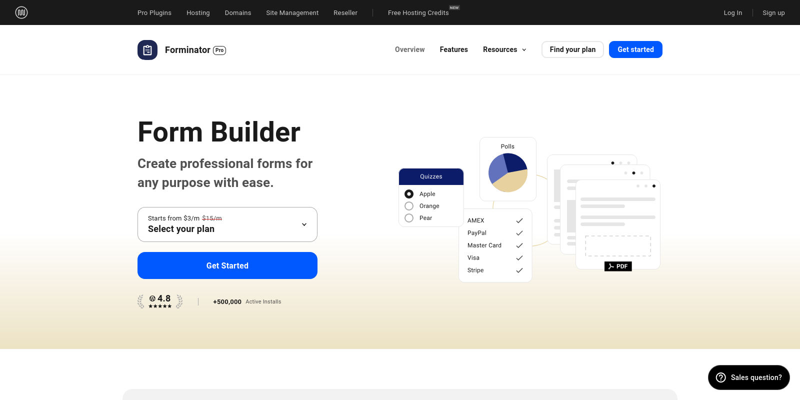Forminator website screenshot
