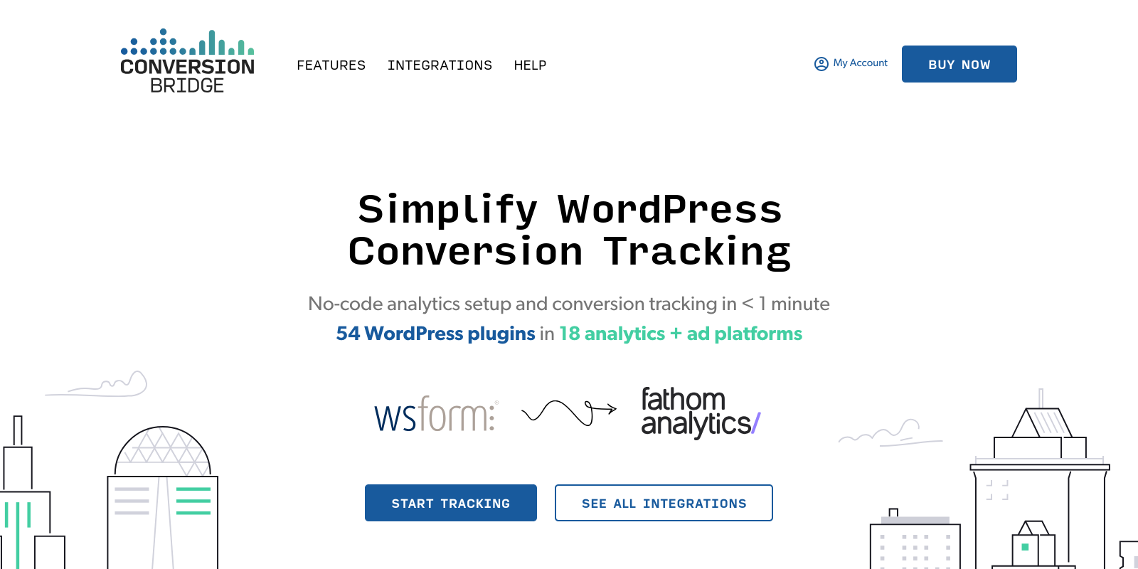 Conversion Bridge homepage screenshot